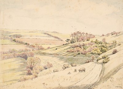 Lot 336 - English School. An archive of pen and ink and watercolours..., mid to late 20th century