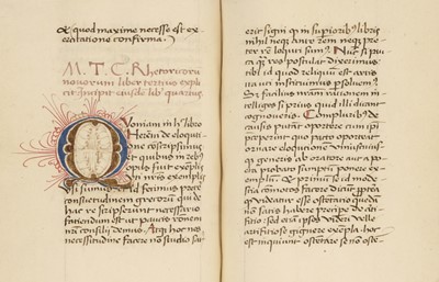 Lot 5 - Cicero (Marcus Tullius). Rhetorica Nova, Italy, 1st November 1491, manuscript on vellum