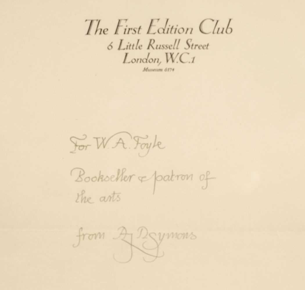 Lot 290 - Conrad (Joseph). Twenty Letters to Joseph Conrad, London: First Edition Club, 1926..., and others