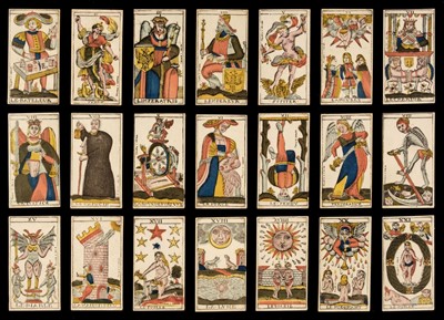 Lot 373 - French tarot cards. Tarot de Besançon, Jean Jerger: Besançon, circa 1810