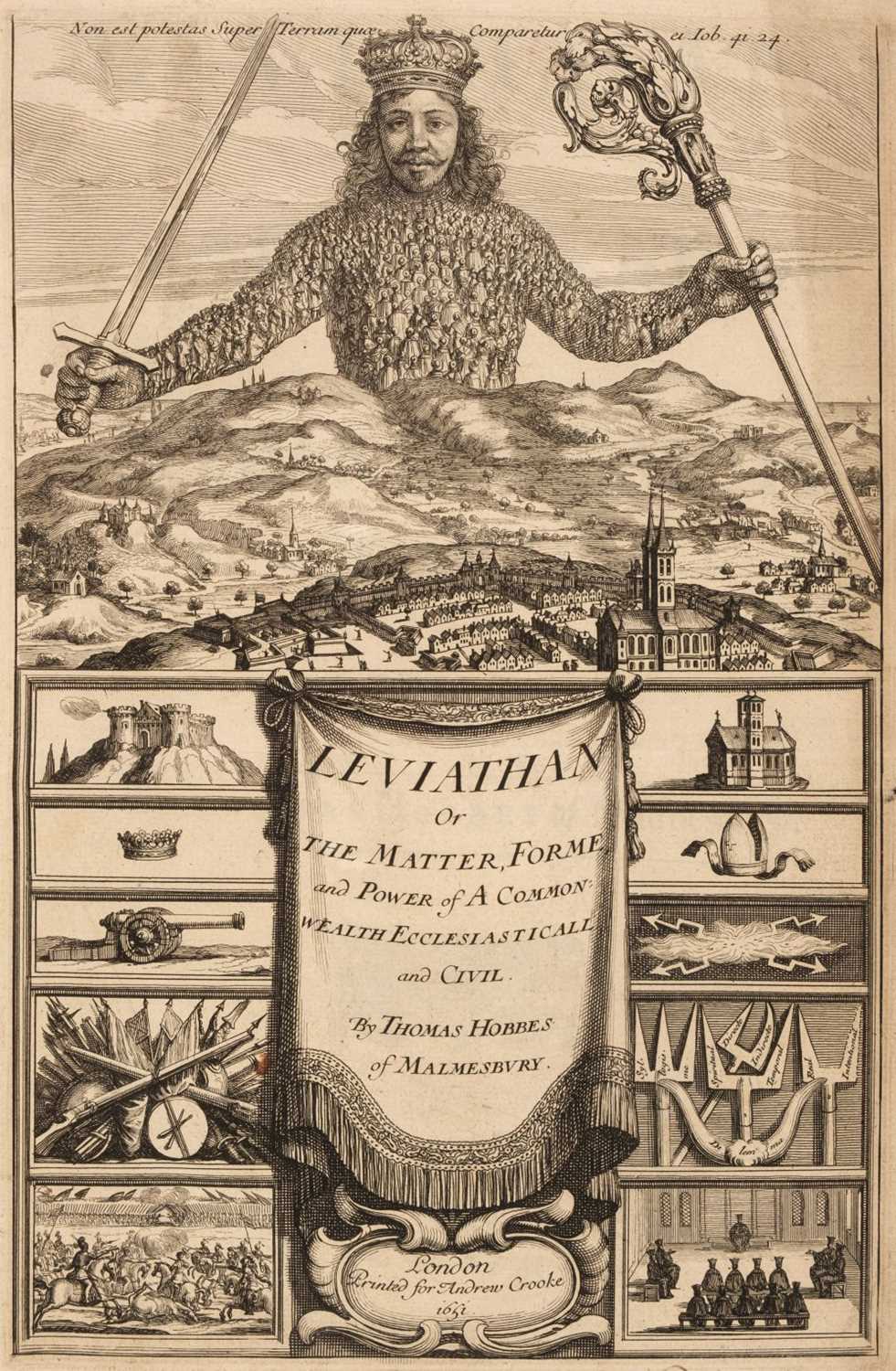 Lot 313 - Hobbes (Thomas). Leviathan, 1st edition, 1st issue, 1651, attractive copy