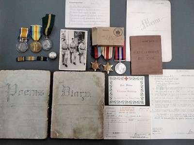 Lot 9 - Family Group. WWI Medals to Sergeant E. James, Royal Artillery