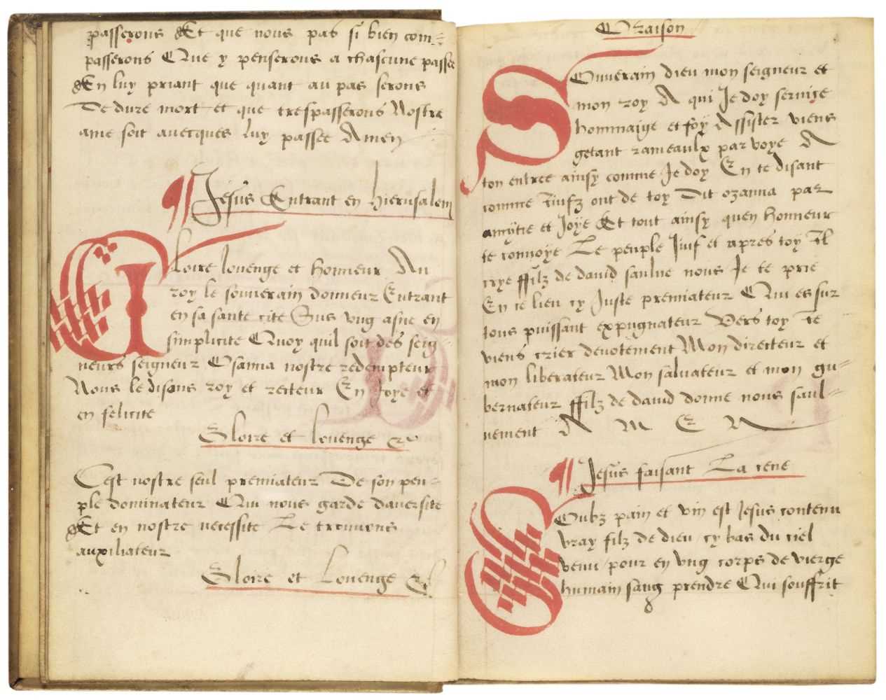 French Monoscript Lot 9 - French Manuscript Prayer Book. Meditations