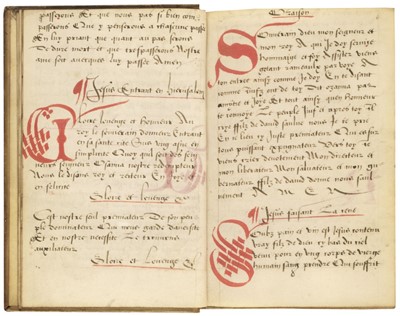 Lot 9 - French Manuscript Prayer Book. Meditations Christien [sic], Rouen, 16th century
