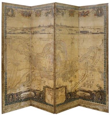Lot 108 - Screen. A large wooden room divider, late 18th century