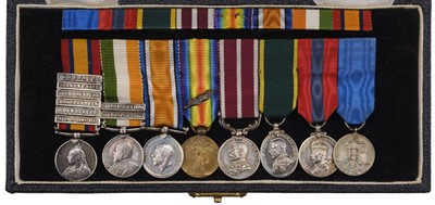 Lot 43 - Miniature dress medals attributed to Warrant Officer I G.E. Shaw, Military Foot Police