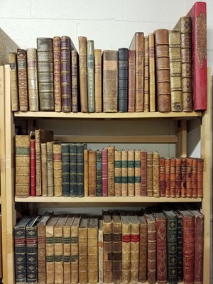 Lot 152 - Antiquarian. A collection of 19th century leather bound literature, approximately 100 volumes