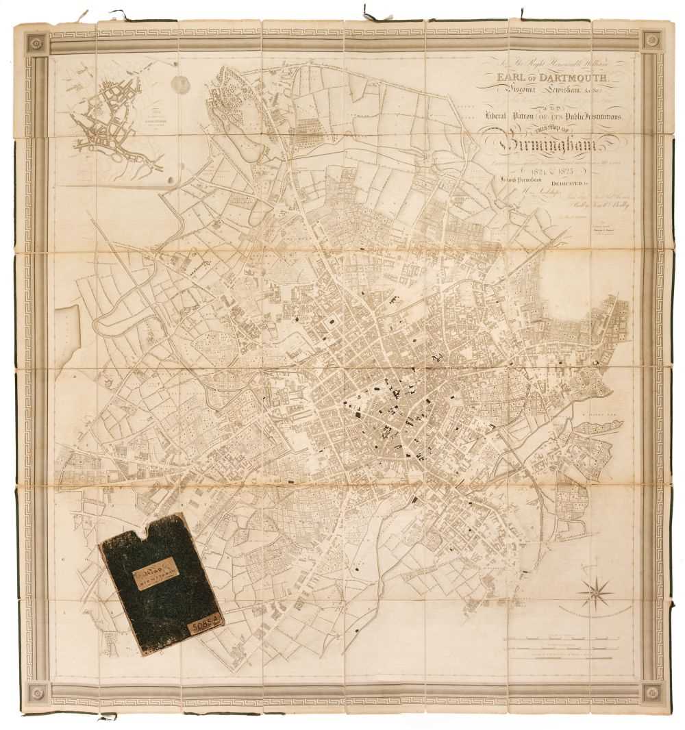 Lot 73 - Birmingham. Beilby, Knott & Beilby (publishers), Map of Birmingham, 1828
