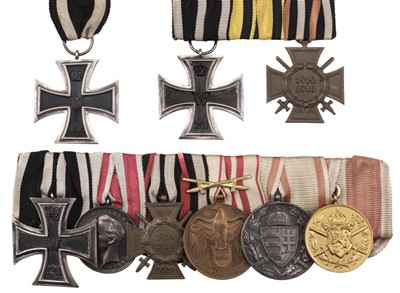 Lot 182 - Prussia. A group of six unattributed WWI medals and other medals