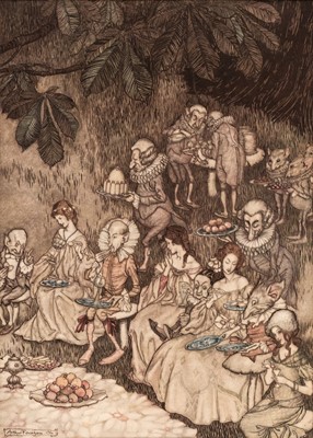 Lot 569 - Rackham (Arthur, 1867-1939). Peter Pan, large colour photo reproduction illustrations
