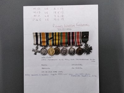 Lot 28 - Miniature dress medals attributed to Captain R.W. Forrestal, M.C., Royal Artillery