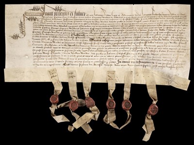 Lot 2 - Essex Deeds. A group of 10 vellum deeds from the reigns of Henry VI to Henry VIII, c. 1454/1546