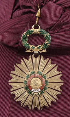 Lot 177 - Peru, Order of the Sun, sash badge by Lemaitre, Paris