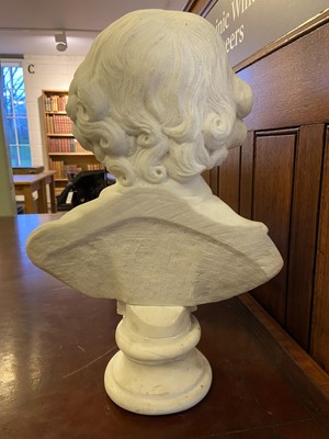 Lot 321 - Shakespeare (William, 1564-1616). Carved white marble half-length bust, 19th century