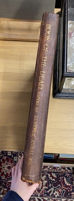 Lot 89 - 1899 Budge (E. A. Wallis, editor). The Book of the Dead, 1899