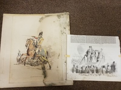 Lot 52 - Military & Marine. A collection of eleven prints & engravings, mostly 19th century