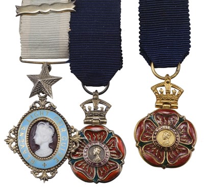 Lot 45 - Miniature Dress Medals. Pair: The Most Exalted Order of the Star of India (C.S.I.)