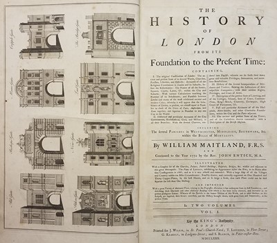 Lot 9 - Maitland (William). The History of London from its Foundation to the Present Time..., 2 vols., 1772