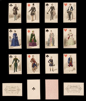 Lot 516 - French costume playing cards. Cartes Parisiennes, Paris: Le Caméléon, 1848