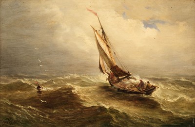 Lot 143 - Moore (Henry, 1831-1895). Seascape, oil on wood panel