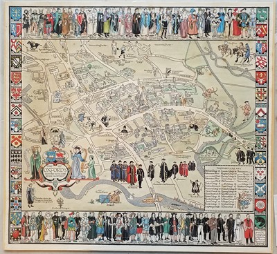 Lot 36 - Oxford. Peele (Cecily), Map of Oxford's History: With some of her Worthies, circa 1934
