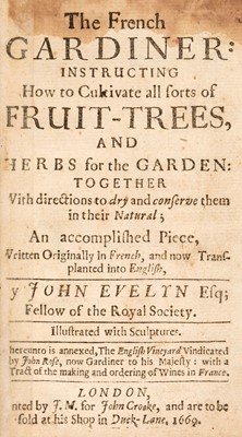 Lot 496 - Austen (Ralph). A Treatise of Fruit-Trees, part 1 only, 2nd ed., 1657