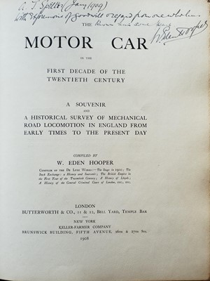 Lot 117 - Hooper (W. Eden). The Motor Car, 1908