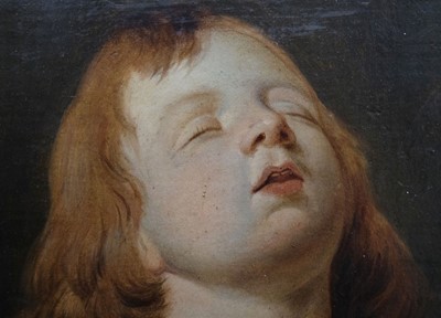 Lot 16 - Circle of Nicolas-Bernard Lépicié (1735-1784). Sleeping Boy, circa 1770, oil