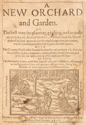 Lot 494 - Lawson (William). A New Orchard and Garden, 1618