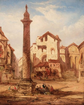 Lot 129 - Stanfield (William Clarkson, 1793-1867). Trajan Column, Piazza Foro Traiano, Rome, 1842