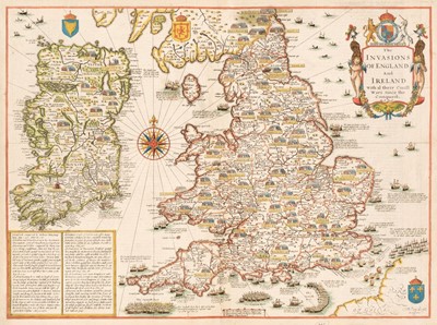 Lot 92 - England, Wales & Ireland. Speed (John), The Invasions of England and Ireland..., circa 1676