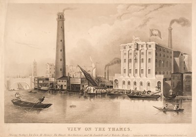 Lot 174 - Hunt (George). View on the Thames, shewing Goding's New Lion Ale Brewery, 1836