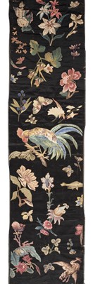 Lot 710 - Appliqué Panel. An 18th century Chinese-style appliqué panel