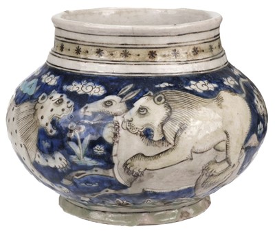 Lot 617 - Vase. A Persian pottery vase, early 19th century