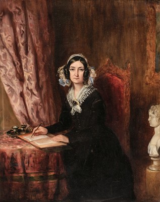 Lot 137 - English School. Portrait of a Lady, circa 1850