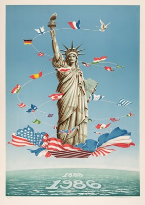 Lot 462 - Centenaire de la Statue de la Liberté. Lithographs by Dubre, Lacoste, Saint-Morand, etc., 1986