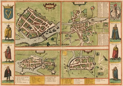 Lot 68 - Ireland. Braun (Georg & Hogenberg Franz), Galwaye, Dubline, Lymericke [and] Corke [1617]
