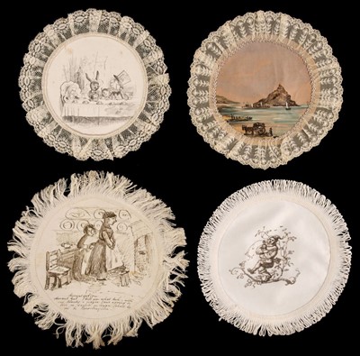 Lot 552 - Carroll, Lewis. A set of 12 Alice in Wonderland doilies after John Tenniel, early 20th century