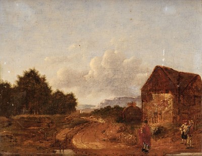 Lot 3 - Swanevelt (Herman, circa 1603-1655). Italian Landscape, oil on wood