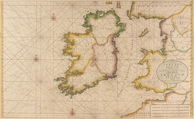 Lot 109 - Sea Chart. Van Keulen (Johannes), Nieuwe Paskaart van Ierland en de West Kust van Engeland, 1735