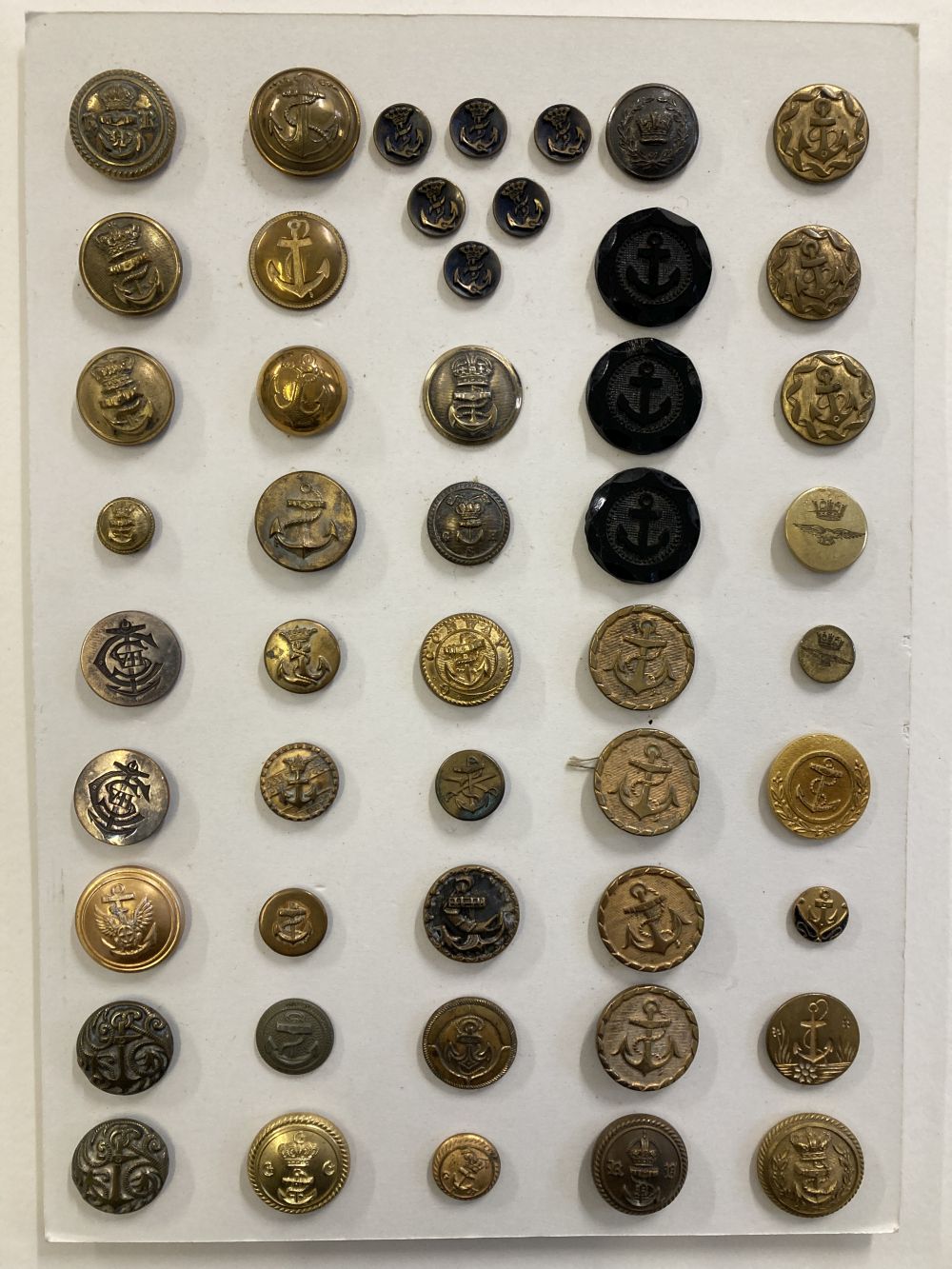 Lot 671 - Maritime Buttons. A collection of