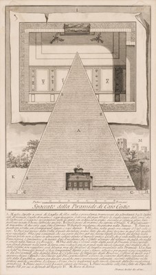 Lot 84 - Piranesi (Giovanni Battista, 1720-1778). Spaccato della Piramide di Caio Cestio, 1756