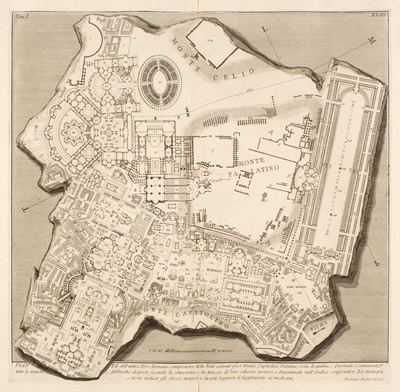 Lot 80 - Piranesi (Giovanni Battista, 1720-1778). Pianta dell’antico Foro Romano..., 1756