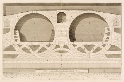 Lot 83 - Piranesi (Giovanni Battista, 1720-1778). Spaccato del Ponte Fabrizio..., 1756
