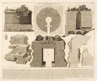 Lot 79 - Piranesi (Giovanni Battista, 1720-1778). Pianta del Mausoleo di Cecilia Metella..., 1756