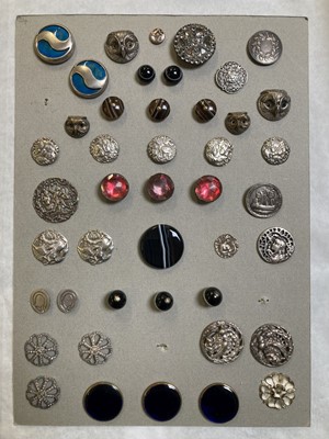 Lot 640 - Art Nouveau Silver Buttons.