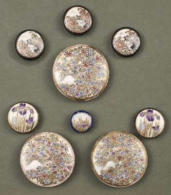 Lot 658 - Japanese Satsuma Buttons. Japanese buttons, Meiji Period (1868-1912)