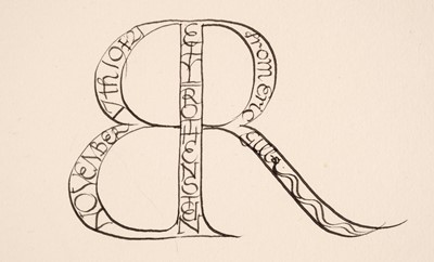 Lot 252 - Gill (Eric, 1882-1940). Monogram for Betty Rothenstein, 1921