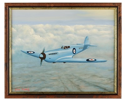 Lot 301 - Pears (Dion, 1928-1985). RAF Supermarine Spitfire Prototype, oil on board