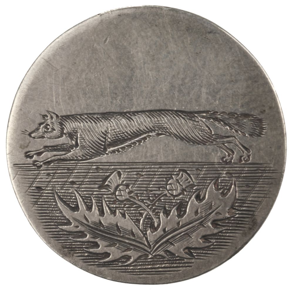 Lot 674 - Scottish Hunt Button. A George III silver